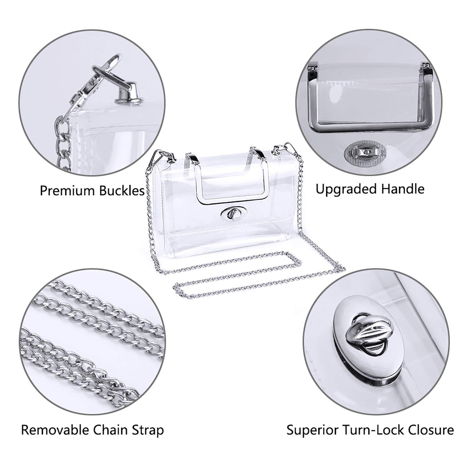white pvc women clear crossbody bag,custom,detail