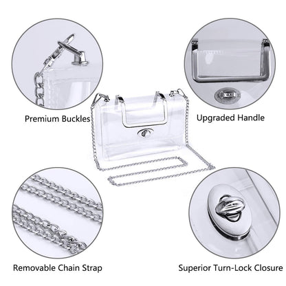 white pvc women clear crossbody bag,custom,detail