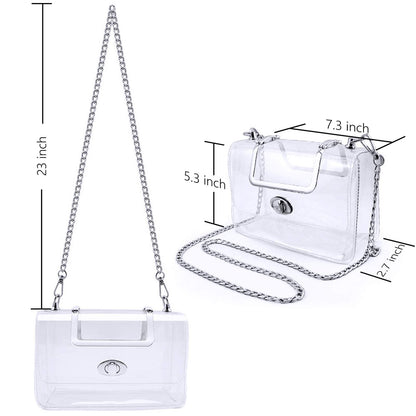 white pvc women clear crossbody bag,custom,dimensions