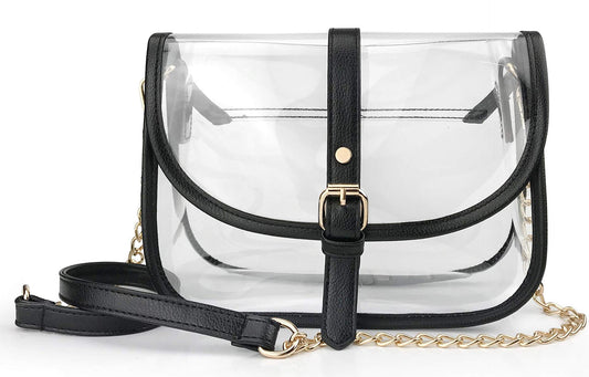 transparent clear pvc crossbody bag,women,front