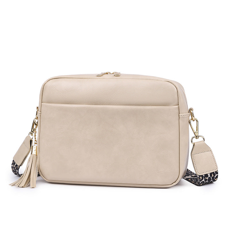 beige fanlosn pu leather crossbody bag women,custom,front
