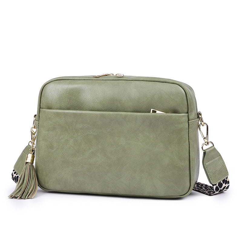 green fanlosn pu leather crossbody bag women,custom,front