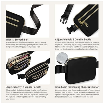 black polyester crossbody chest bag,custom,detail 02