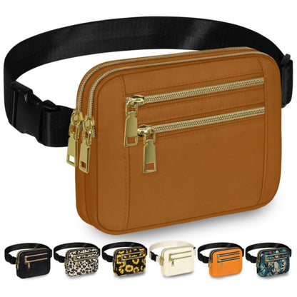 dark brown polyester crossbody chest bag,custom,front