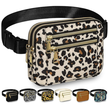 leopard color polyester crossbody chest bag,custom,front