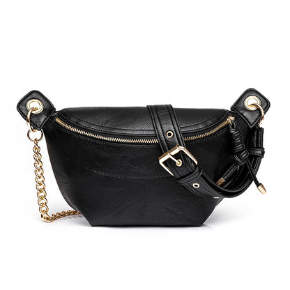 black fanlosn pu leather crossbody chest bag women,custom,front