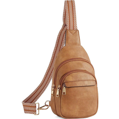 amber pu leather crossbody sling bag,women,front