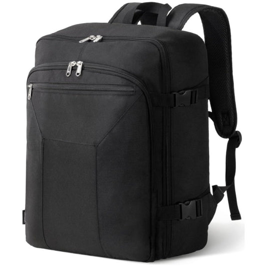 custom 26l travel laptop backpack front view with multi compartment design