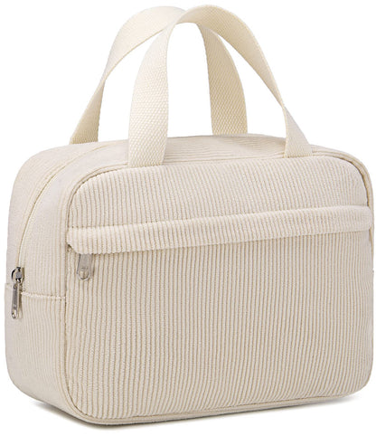 custom beige corduroy makeup bags wholesale supplier 02