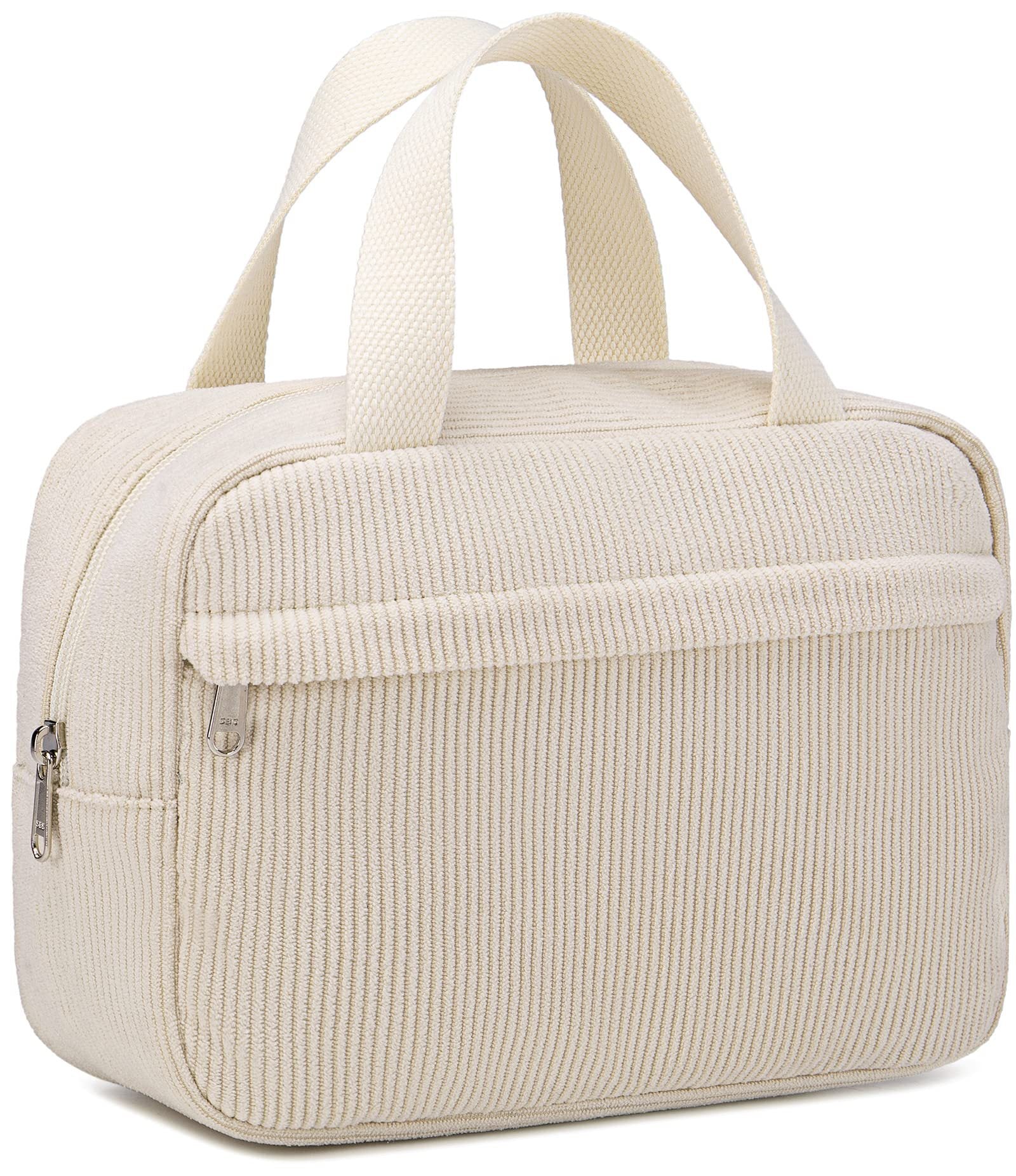 custom beige corduroy makeup bags wholesale supplier