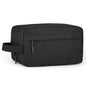 custom black polyester toiletry bag available for logo printing