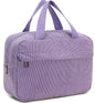 custom corduroy makeup bag with handle for cosmetic organization