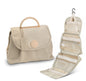 custom creamy white hanging makeup bag available with OEM and private label options