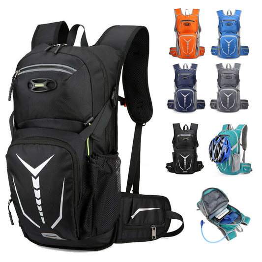 water resistant cycling backpack available in multiple colors for outdoor activities