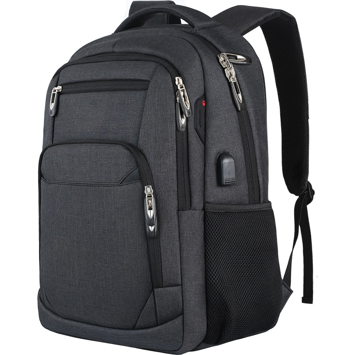 custom logo laptop backpack with usb charging port and multi compartment design