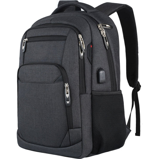 custom logo laptop backpack with usb charging port and multi compartment design