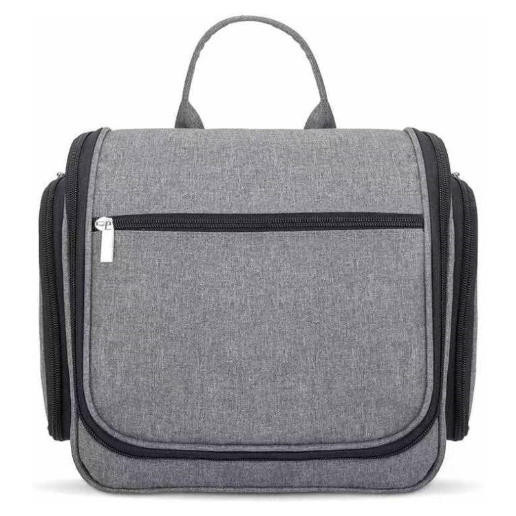 custom polyester hanging toiletry bag with multiple compartments