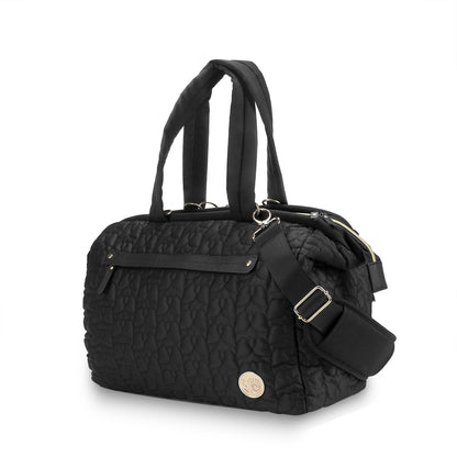 custom quilted diaper bag available in black 