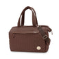 custom quilted diaper bag available in brown colors