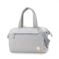 custom quilted diaper bag available in light gray colors