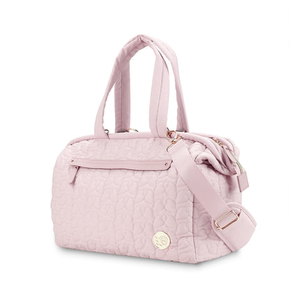 custom quilted diaper bag available in pink colors