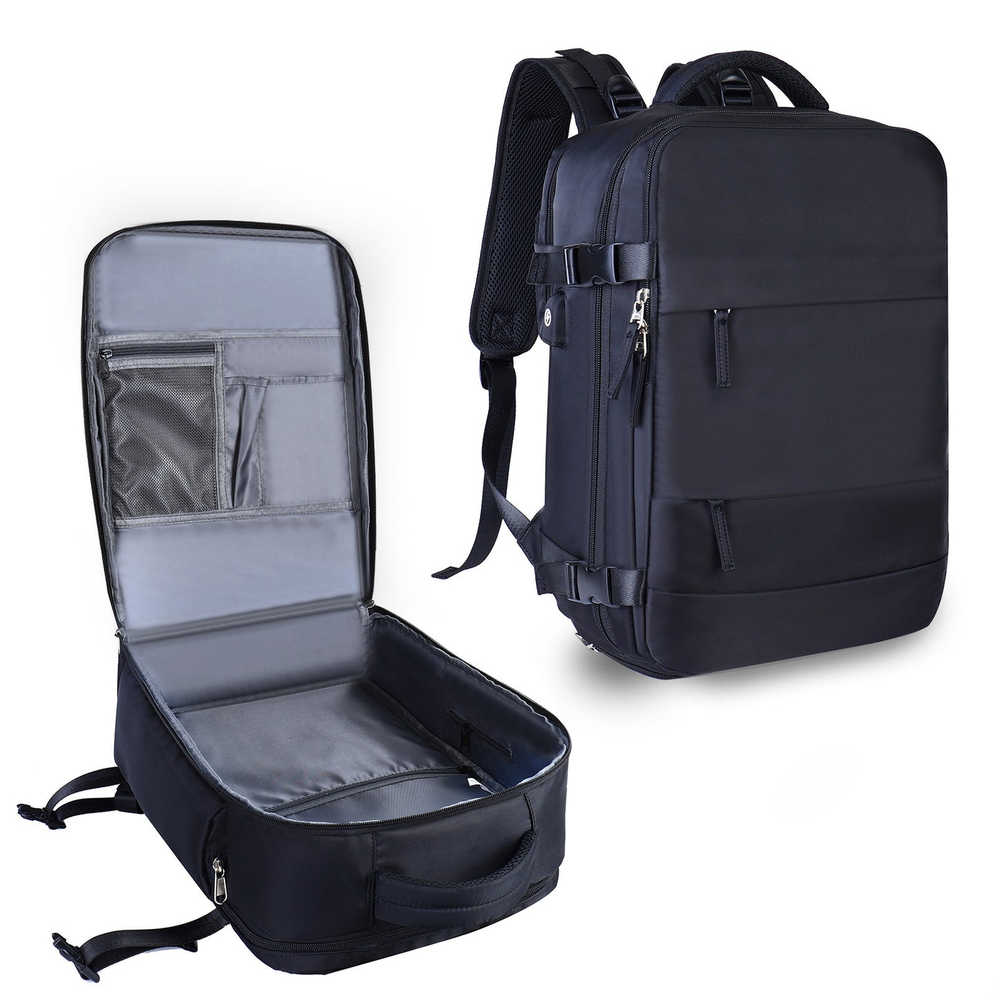 custom travel laptop backpack black with large capacity design
