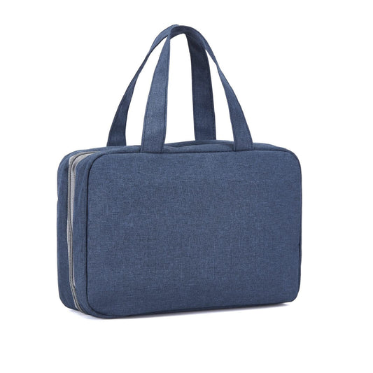 custom waterproof lay flat makeup bag with four fold organizer design