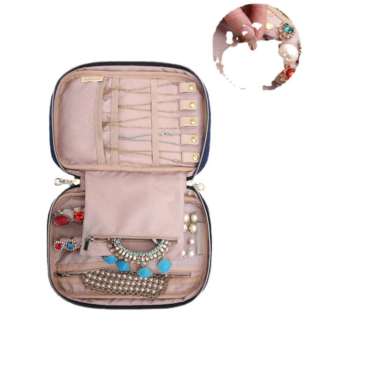 Customizable Storage Box Earring Ring Washing Set Jewelry Bag Cosmetic Bag Fashion and Convenient Storage Bag