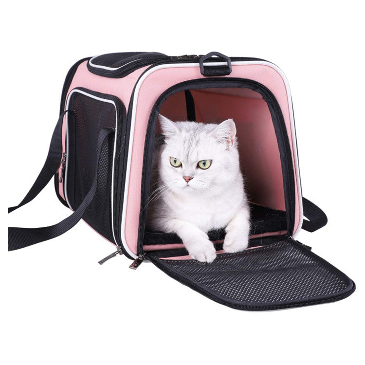 Customizable Pet Bag Pet Outing Portable Tote Shoulder Bag Breathable Steel Wire Support Belt Bottom