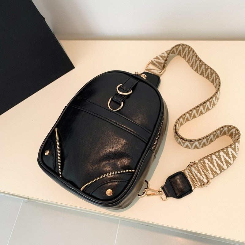 Customizable Fashion Soft Leather Chest Bag Crossbody Bag New Fashion Korean Women Bag