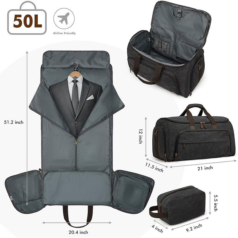 Customizable British Style Retro Style European and American Business Travel Suit Bag Suit Travel Bag