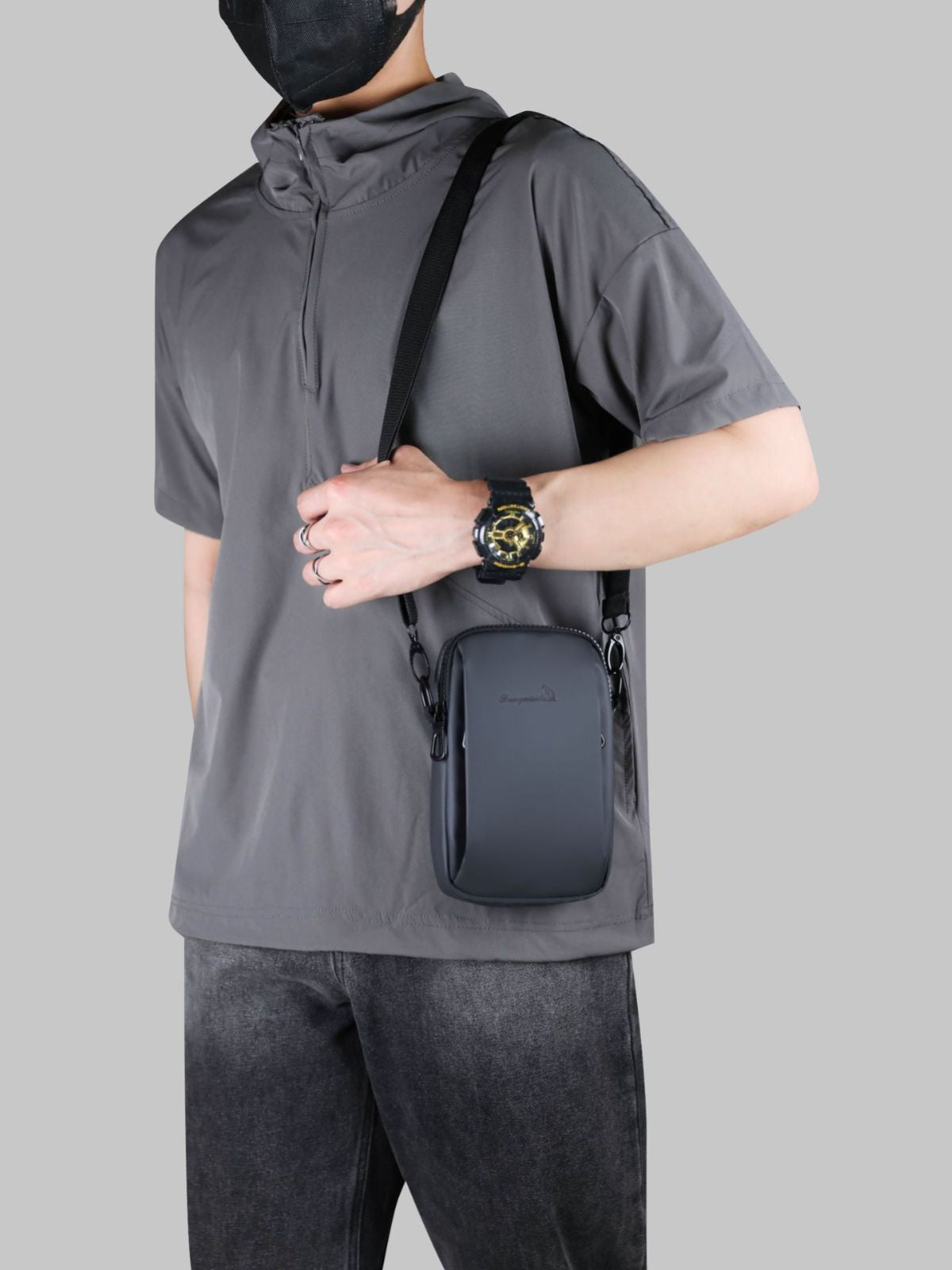 Customizable 2023 New Men's Messenger Bag Casual Pouch Summer Simplicity Vertical One Shoulder Crossbody Men's Bag