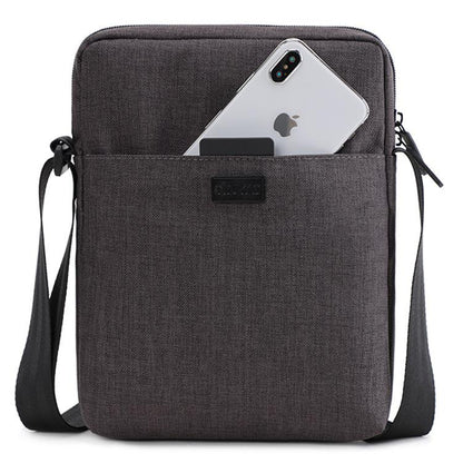 Customizable Men's Messenger Bag Simple Satchel Bag Business Casual Shoulder Bag