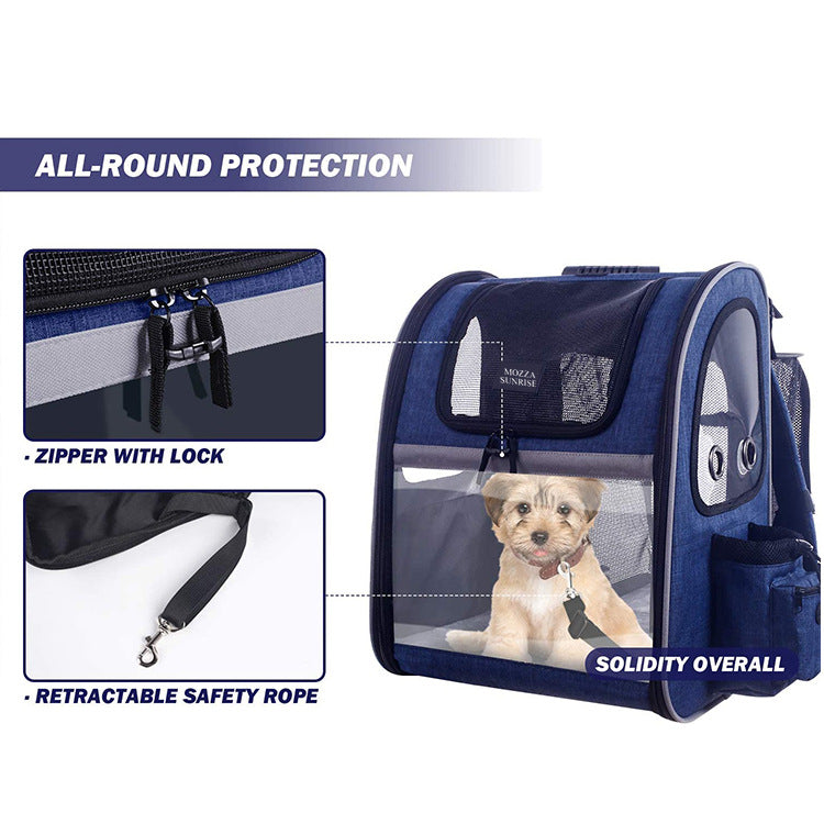 Customized Pet Backpack Cat Backpack Back Expandable with Breathable Mesh for Small Dogs Dogs and Cats Dog Backpack