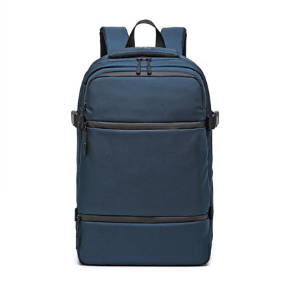 dark blue work laptop backpack with multiple compartments for office and daily use