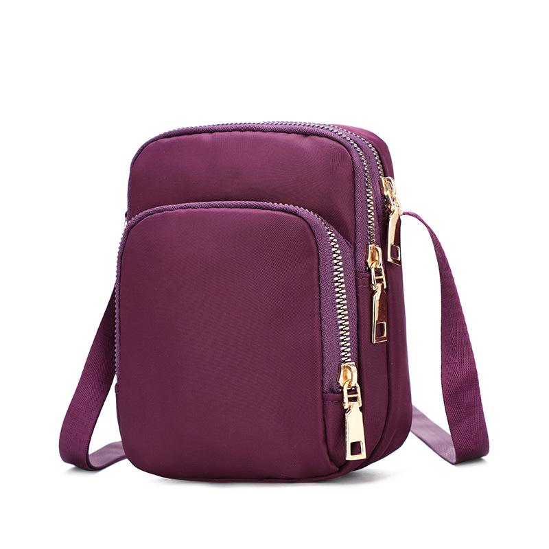 New Style Multi compartment  Women's Crossbody Small Bag Lightweight Shoulder Nylon Fabric Mobile Phone Bag Ladies Wallet