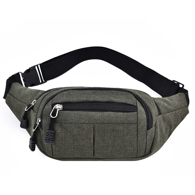 Customized Waist Bag Men's Casual Korean-Style Lightweight Oxford Cloth Bag New Fashion Sports One-Shoulder Chest Bag Crossbody Backpack