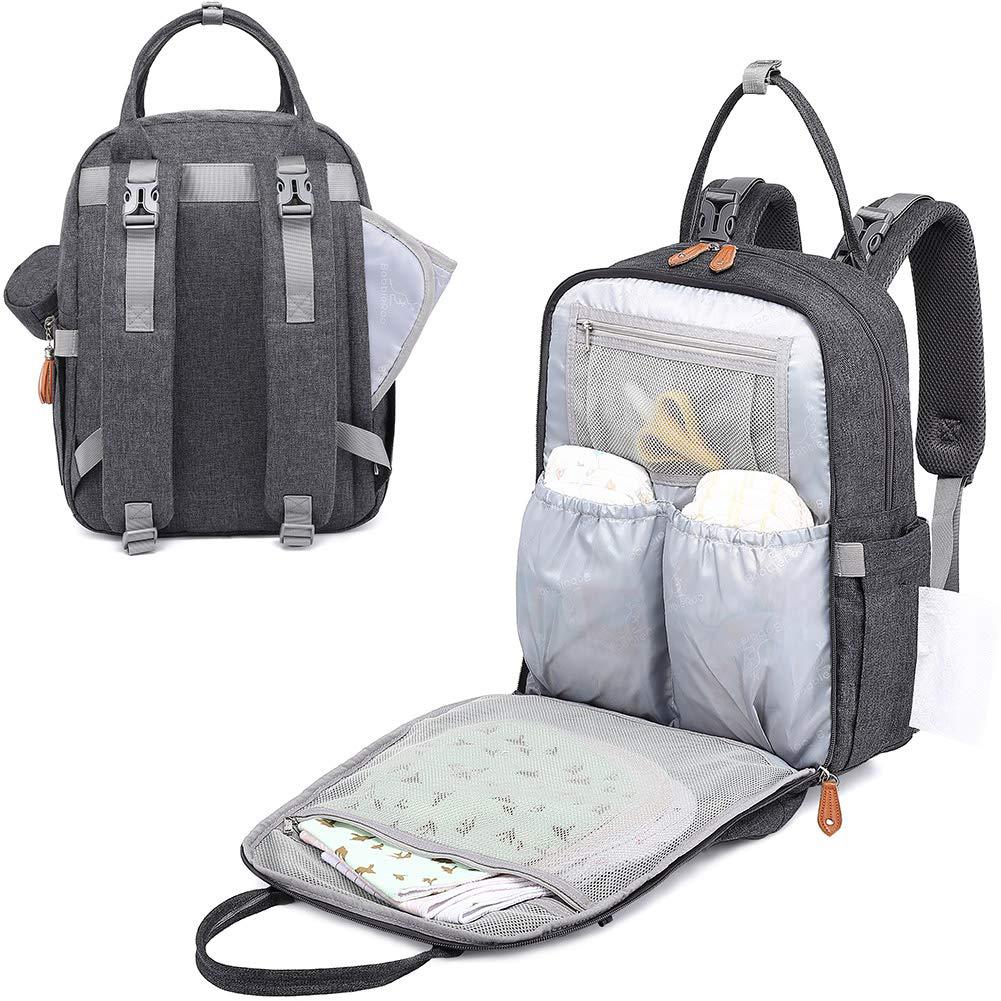 diaper bag with changing station and waterproof changing mat