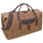 brown men canvas duffel bag,custom,front 02