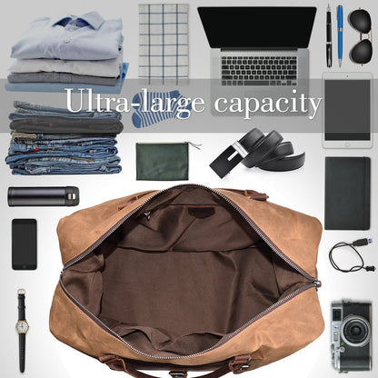 brown men canvas duffel bag,custom,inner