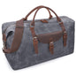 gray men canvas duffel bag,custom,front 02