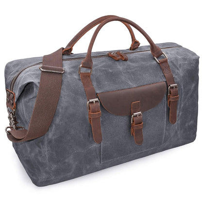 gray men canvas duffel bag,custom,front