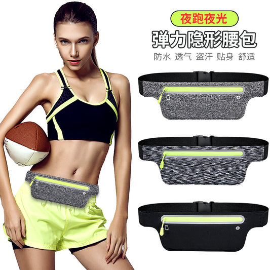 Customized Sports Waist Bag Running Phone Bag Men's and Women's Multi-Functional Outdoor Equipment Waterproof Invisible Ultra-Thin Mini Small Waist Bag