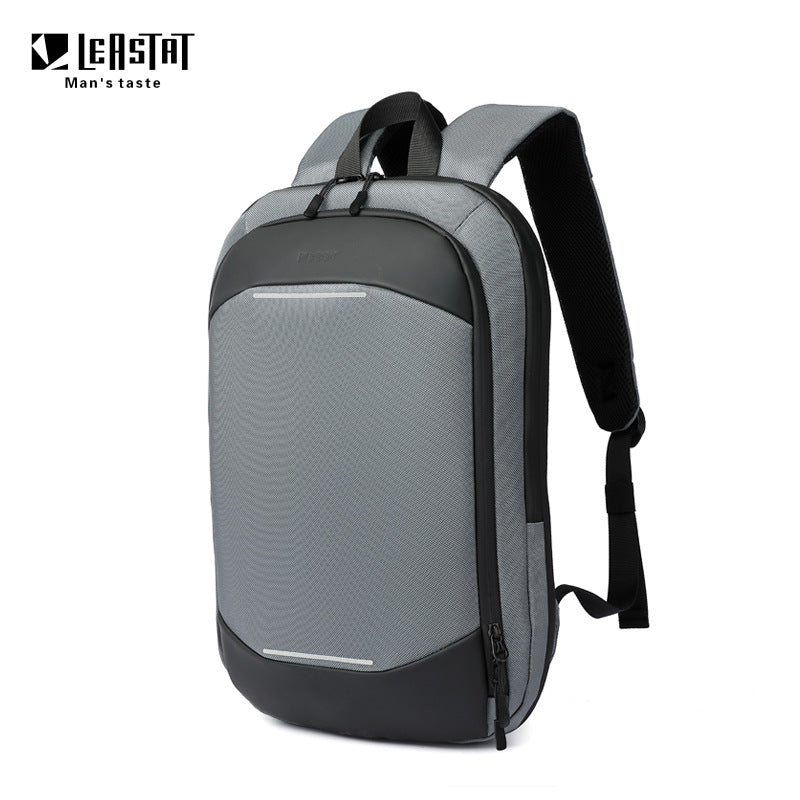 Custom Thin Computer Backpack Men's 14-Inch Simple Business Backpack Lightweight Casual Scalable Schoolbag