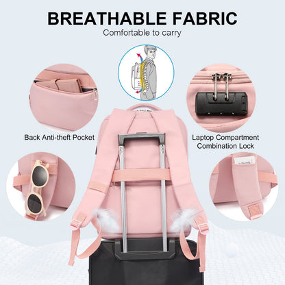 ergonomic business backpack with breathable straps and luggage sleeve