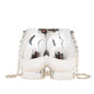 silver fanlosn acrylic evening bag women,custom,front