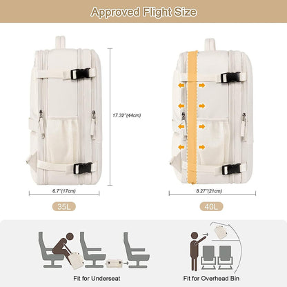 expandable 40l carry on backpack size capacity guide for air travel