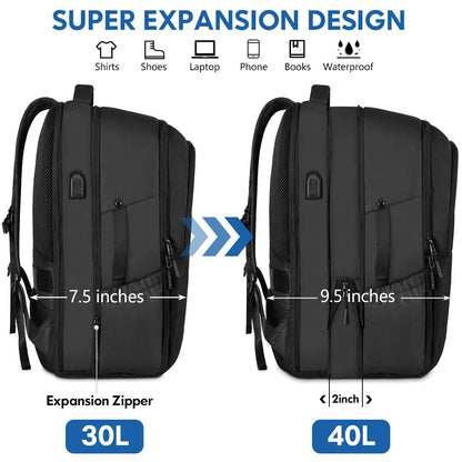 black polyester fanlosn expandable laptop backpack,custom,dimensions