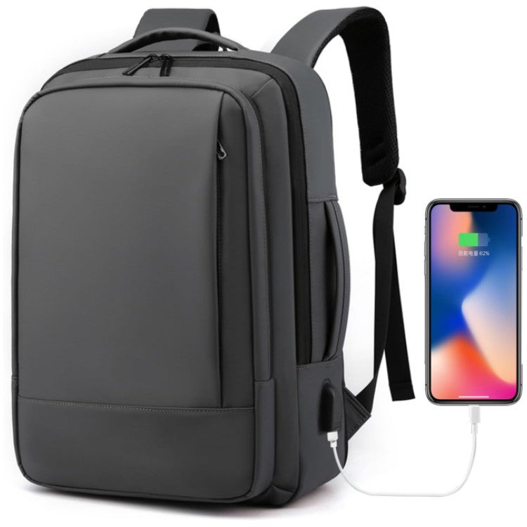 expandable laptop backpack with usb charging port for business travel and daily commuting