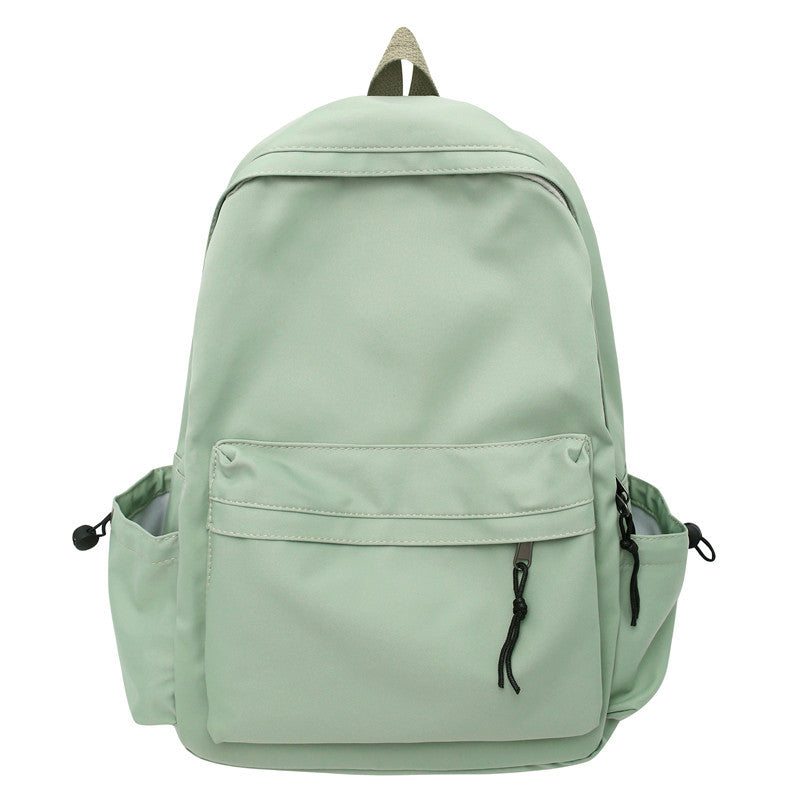 Custom Schoolbag Korean Style Fashionable Large Capacity Men's and Women's Same Style Student Solid Color Backpack Simple Casual Canvas Wholesale Backpack